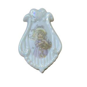 Precious Moments Porcelain Brooch Pin Marked 1997 PMI Pin Back u